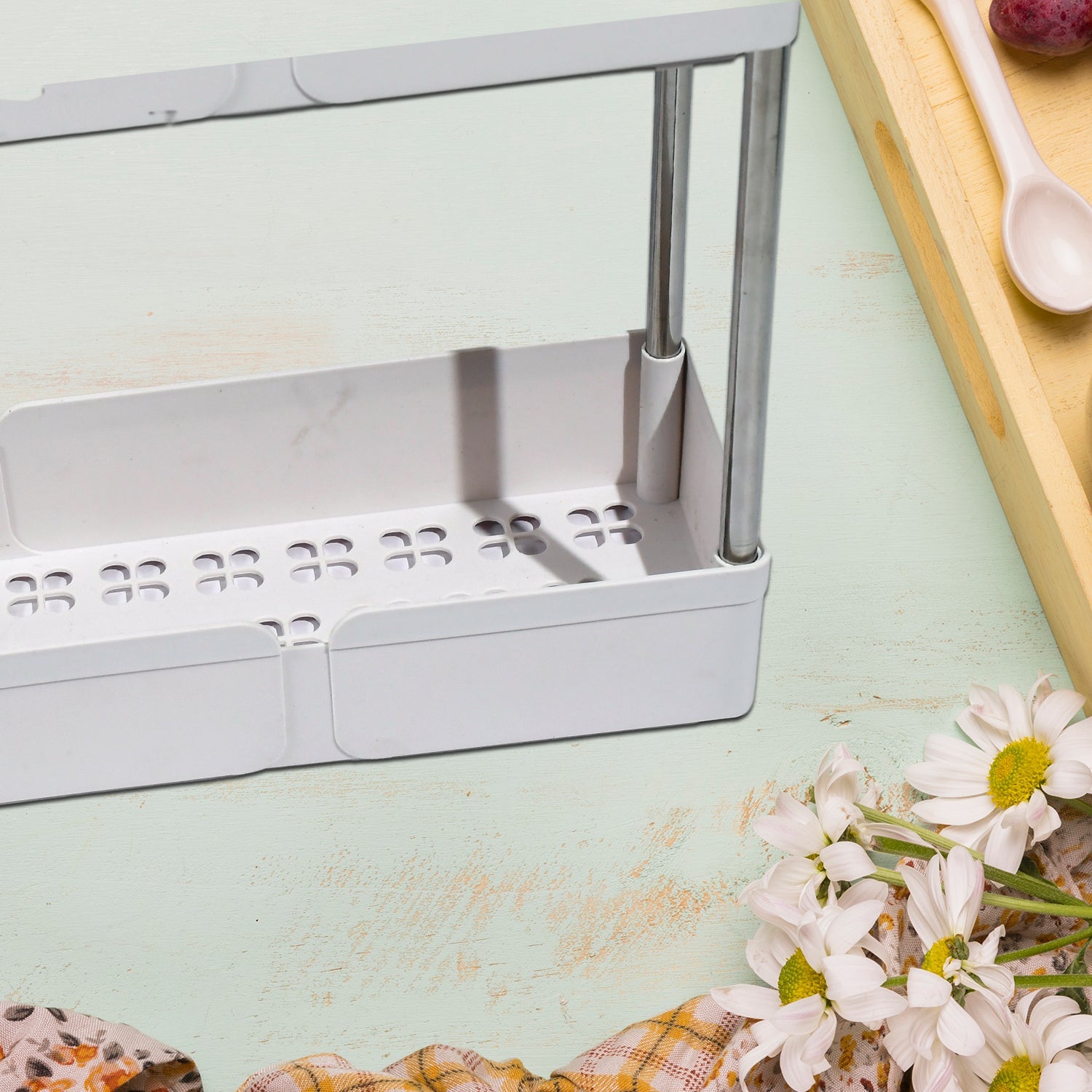 4070 Under Sink Organizers, Practical, Durable, Easy to Clean, Under Sink Shelf for Kitchens DeoDap 4070 Under Sink Organizers, Practical, Durable, Easy to Clean, Under Sink Shelf for Kitchens DeoDap